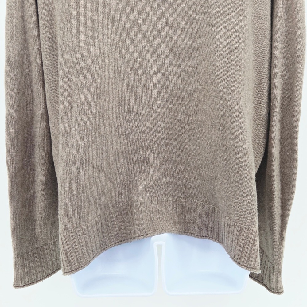 Jenni Kayne Wool Cashmere Blend Everyday Sweater Knit Oversized Taupe Brown XL - Picture 9 of 16